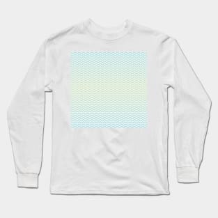 Blue and green waves seamless pattern Long Sleeve T-Shirt